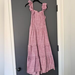 Universal Threads Purple Ruffle Floral Dress